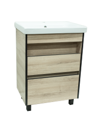 Тумба напольная ViMark GEO ТИМБЕР 60 КРОМБЕРГ с умывальником MODUO 60