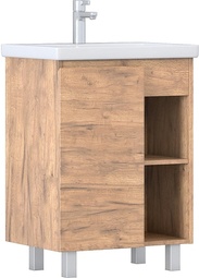 Тумба напольная Vigo Milos 60 дуб золотой с умывальником Como 60