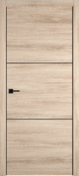 Межкомнатная дверь ВФД Urban 2 Sand vellum Black mould