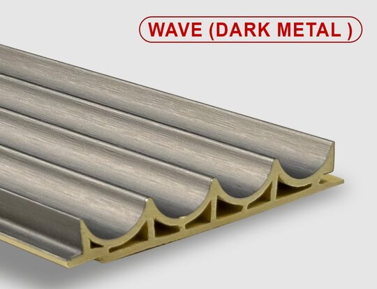 Бамбуковая панель Wave dark metal 100*2800*15