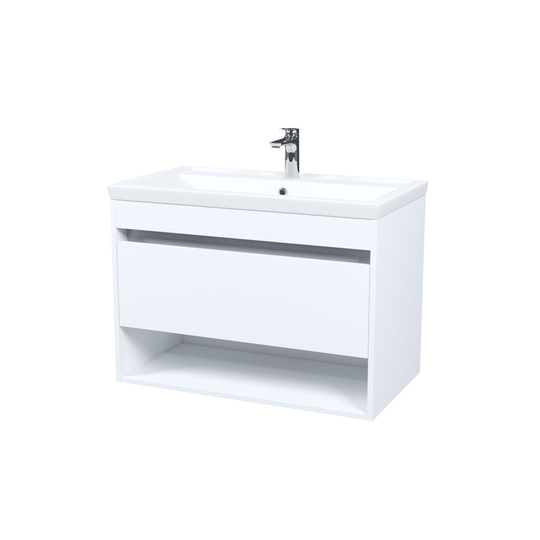 Тумба подвесная Iddis Zodiac X 80 см белый с нишей и умывальником ZDX80WNi95K